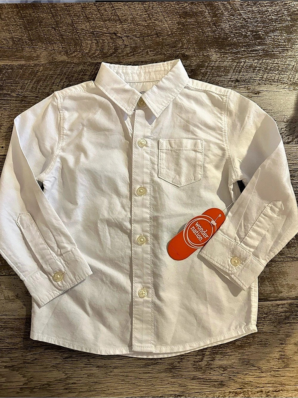OshKosh B'gosh Button Down Shirt in White NWT 18mos